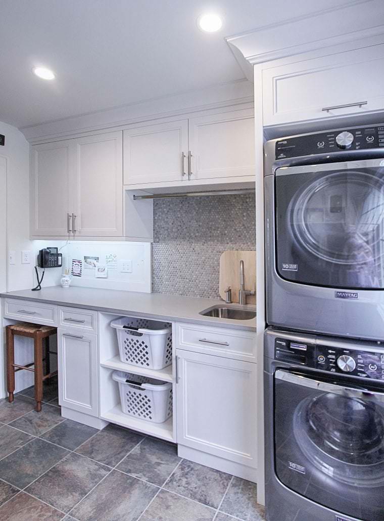 Laundry-Room-Bulletin-board-stacked-washer-dryer-remodel | Greenbrook ...